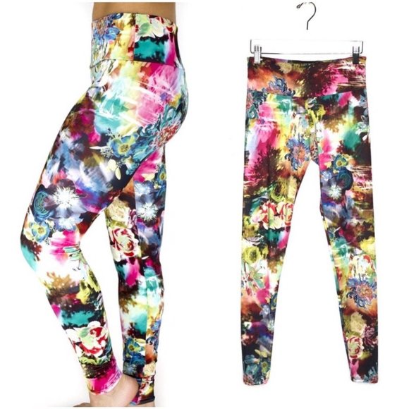 Onzie Floral Leggings Delic Psychedelic Leggings X - Picture 1 of 5